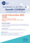 Affiche de la soutence de thèse de Quentin Courcier