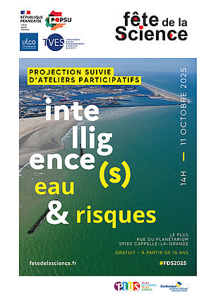 Affiche Fête de la science 2025 les 11 octobre à Cappelle-la-Grande