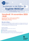 Affiche annonçant la soutenance de thèse d'Eugénie Masclef