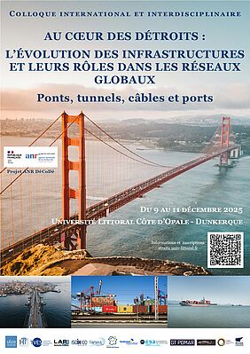 Affiche pour le colloque international Au coeur des détroits du 9 au 11 décembre 2025 à Dunkerque