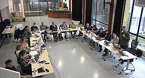 Réunion de lancement de l'équipe MUDCAP au Laboratoire TVES de l'Université de Lille, salle des conférences du bâtiment SH2 sue le campus de la Cité scientifique à Villeneuve d'Ascq