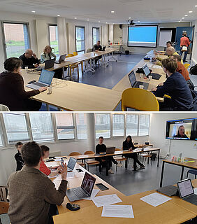 Groupes de travail de l'équipe MUDCAP au Laboratoire TVES de l'Université de Lille, bâtiment Géographie & Aménagement, campus Cité scientifique à Villeneuve d'Ascq