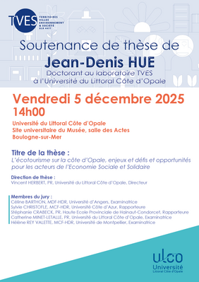 Soutenance de thèse de Jean-Denis Hue