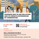 Affiche du séminaire Nuisance due to air pollution and its impacts experienced by communities