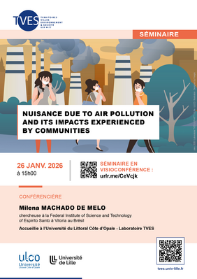 Affiche du séminaire Nuisance due to air pollution and its impacts experienced by communities